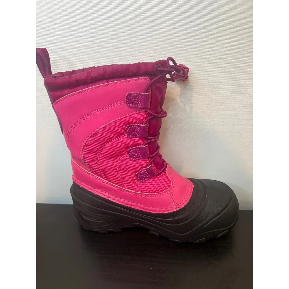 The North Face Alpenglow Winter Boots Pink Waterproof Insulated Little Girl Sz 2